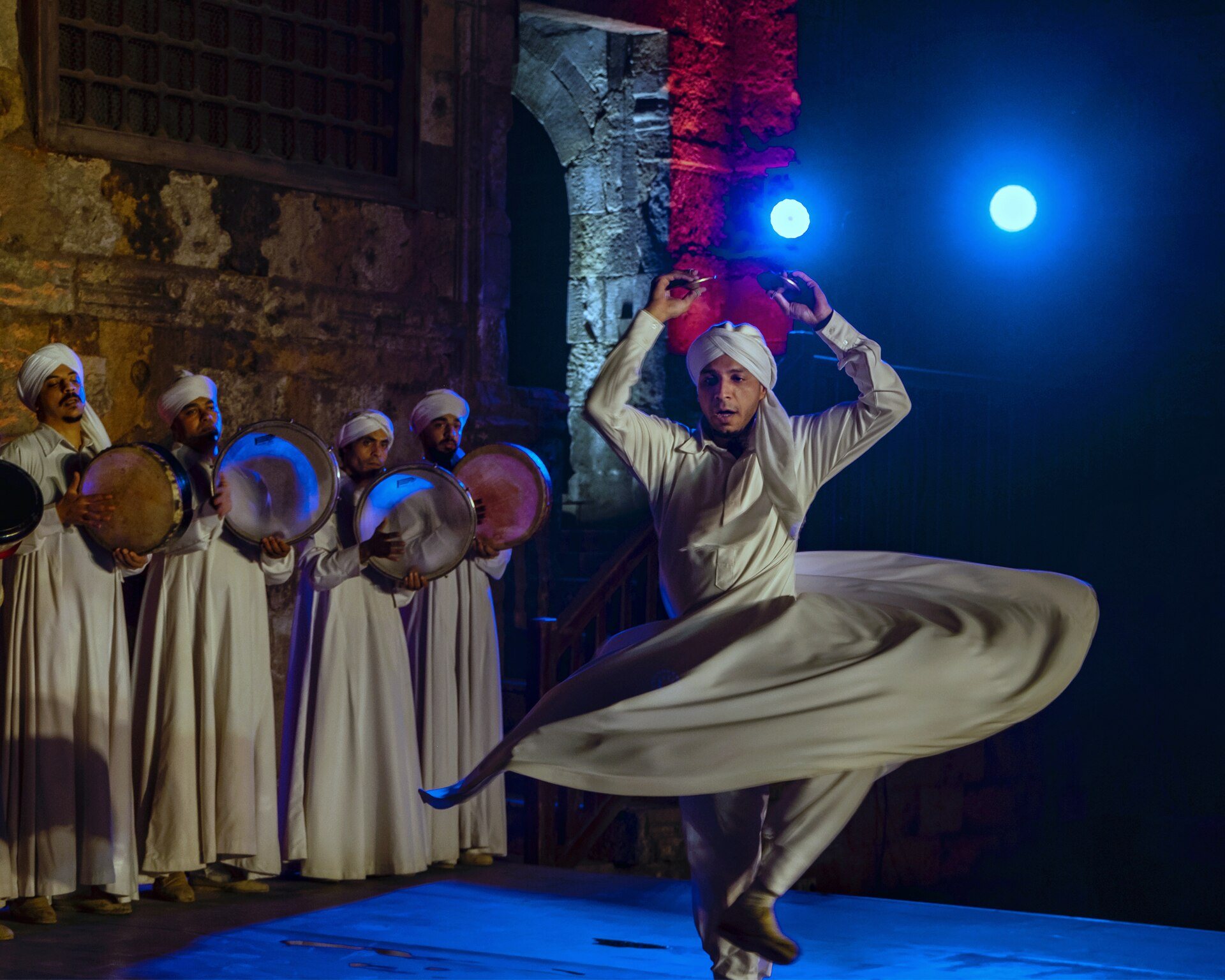 Tanoura dancers performing in Cairo