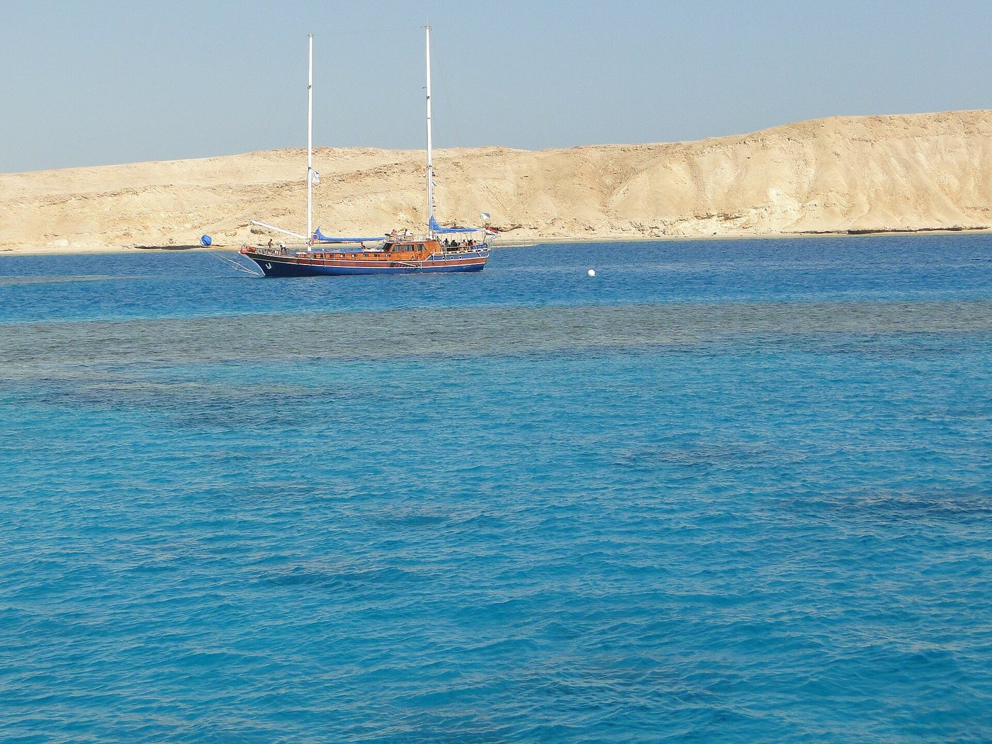 A boat near Tiran Island