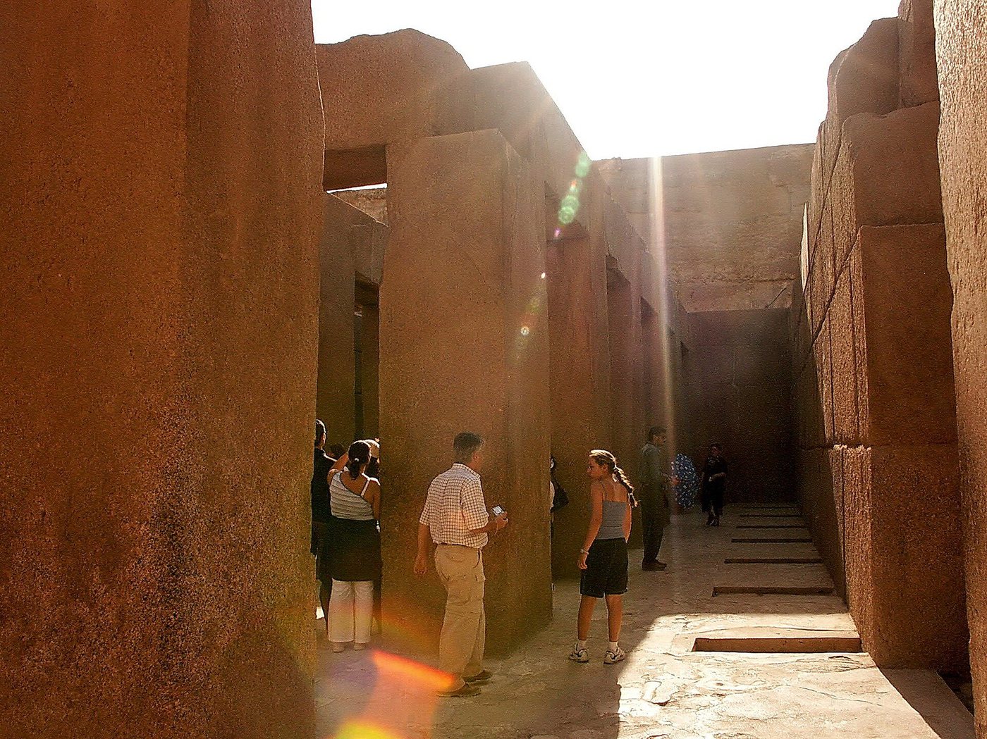 Inside the Valley Temple of Khafre at Giza