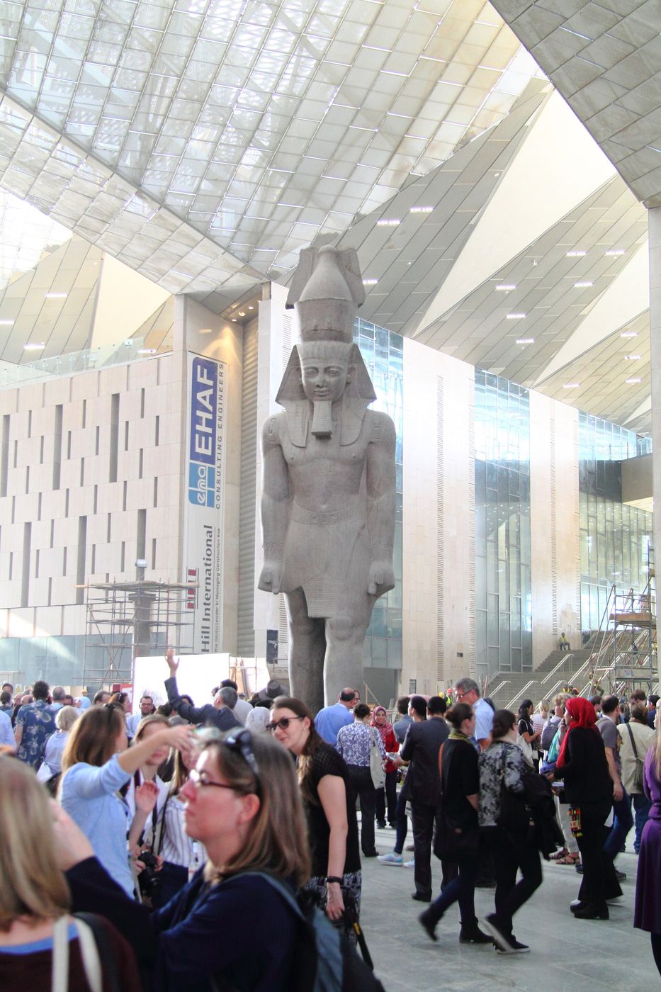The statue of Ramesses II in the Grand Egyptian Museum