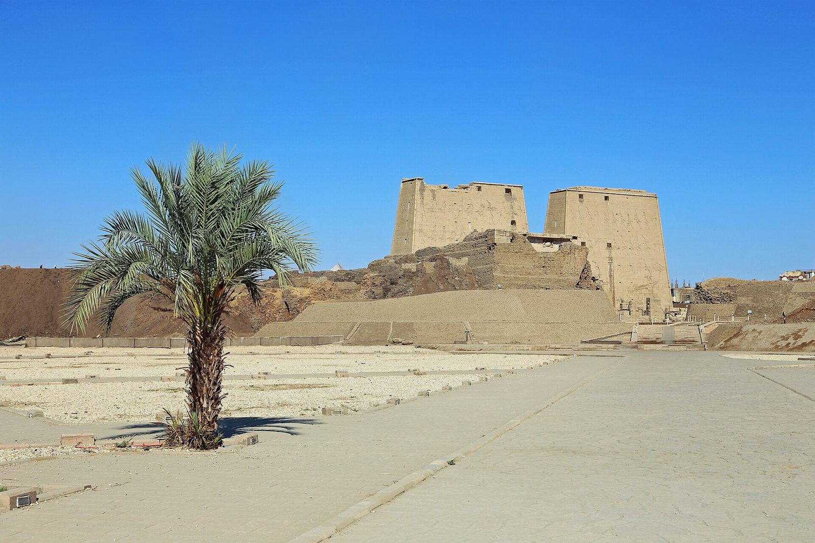The pylons of the Temple of Horus at Edfu