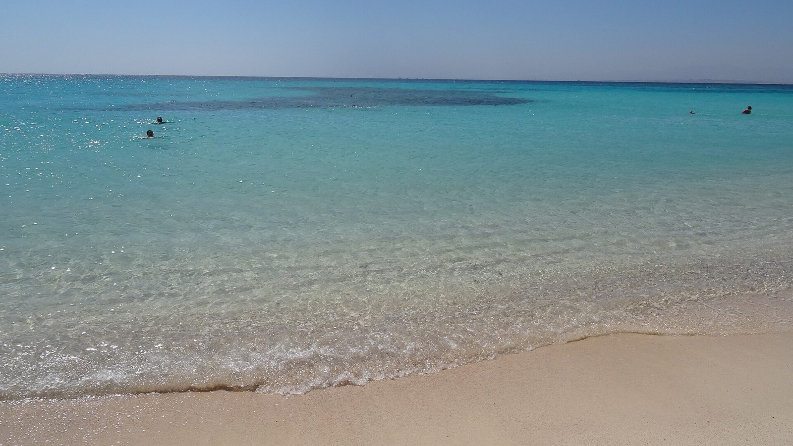 Clear shallow water over sand off Giftun Island