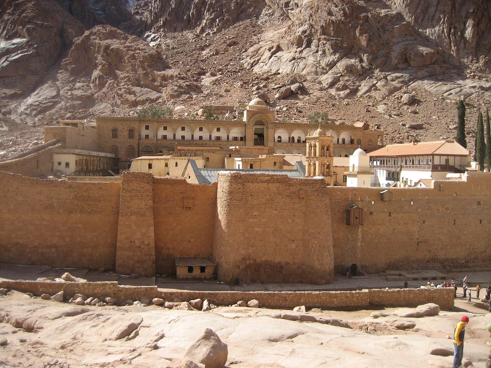 St Catherine's Monastery below the granite mountains of South Sinai