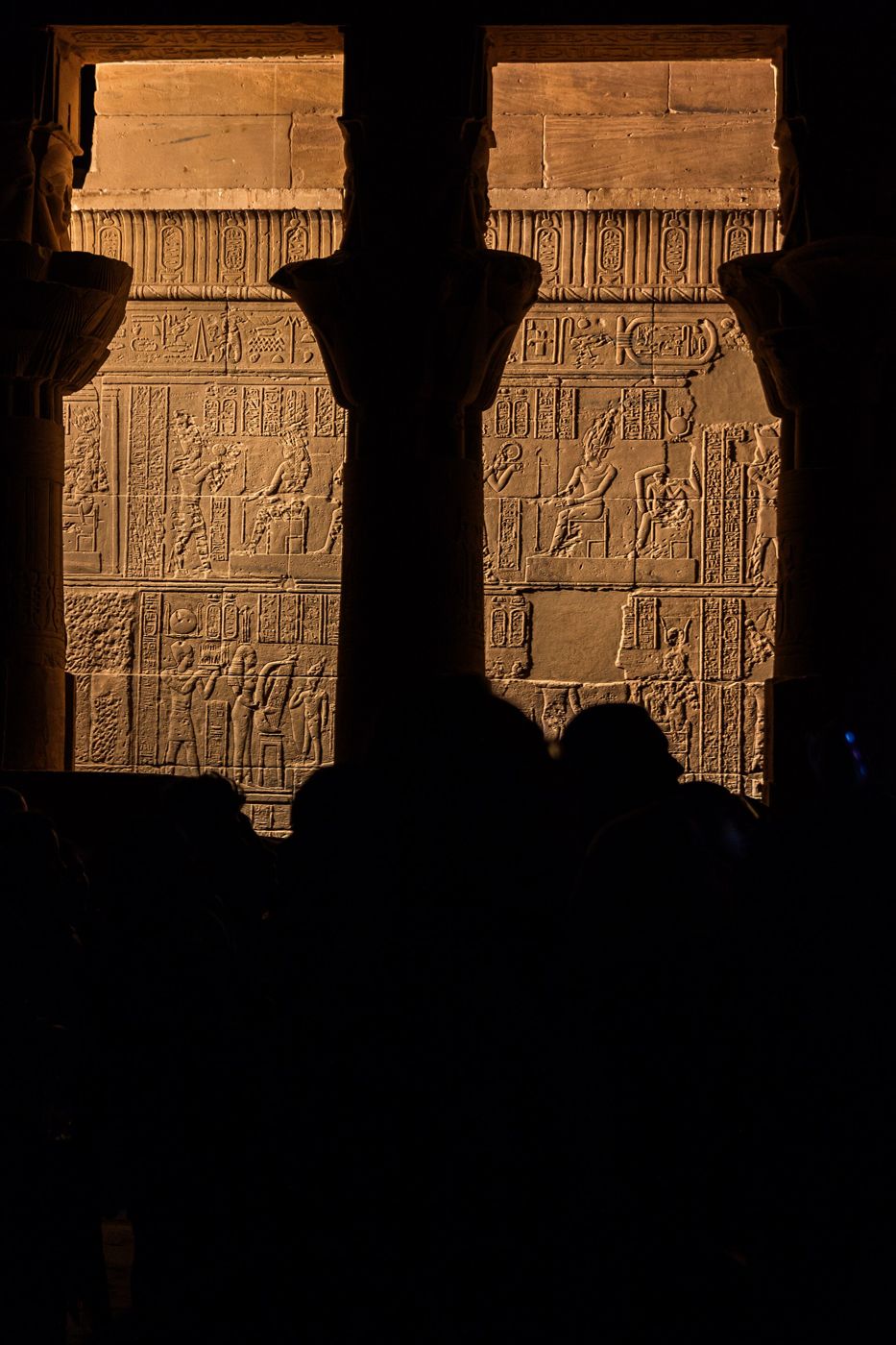 Philae Temple lit at night