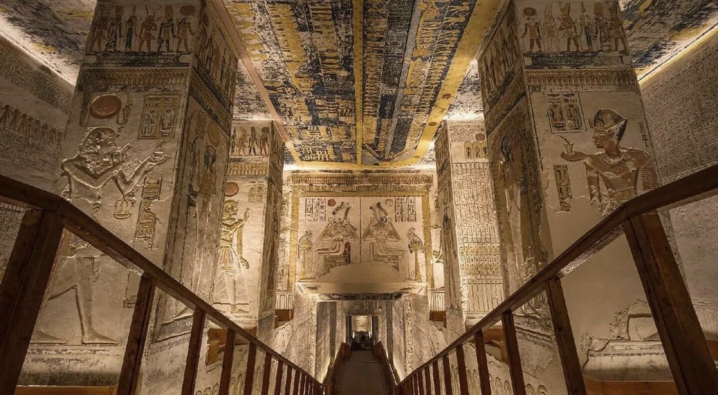 Painted ceiling in the tomb of Ramesses VI, Valley of the Kings